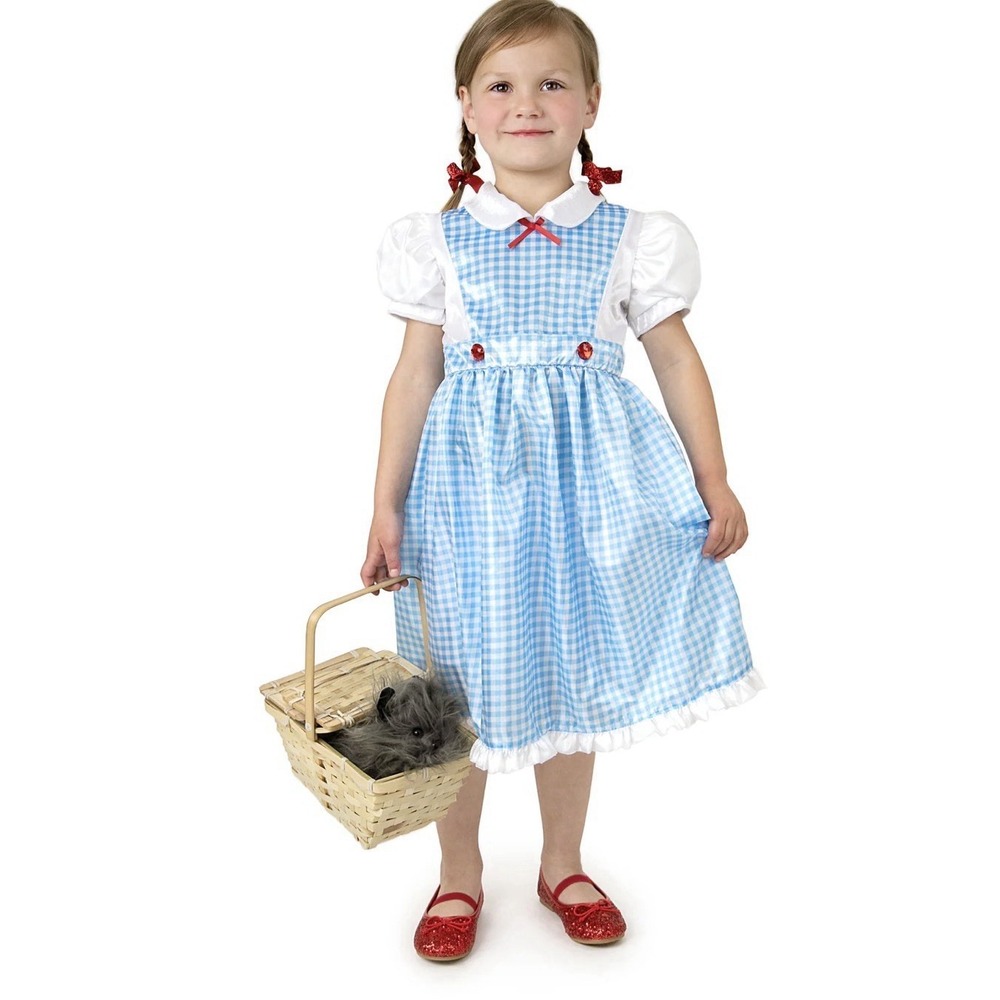Kansas Girl with‎ Red Bows, Little Adventures, Dorothy Dress 3-5 Yrs Costume NEW